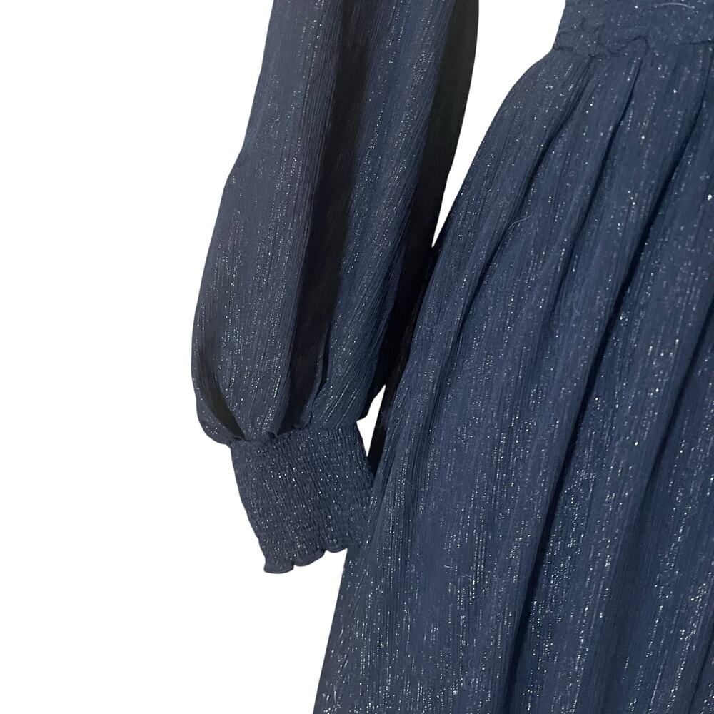 Baltic Born Juliette Navy Shimmer Maxi Dress Size S Bridesmaid Formal, - Picture 8 of 15
